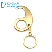 New Design Wholesale Hygiene Hand Hygienic Tool Germ Free Hand No Contact Contactless Hands Free Brass Door Opener Keychain